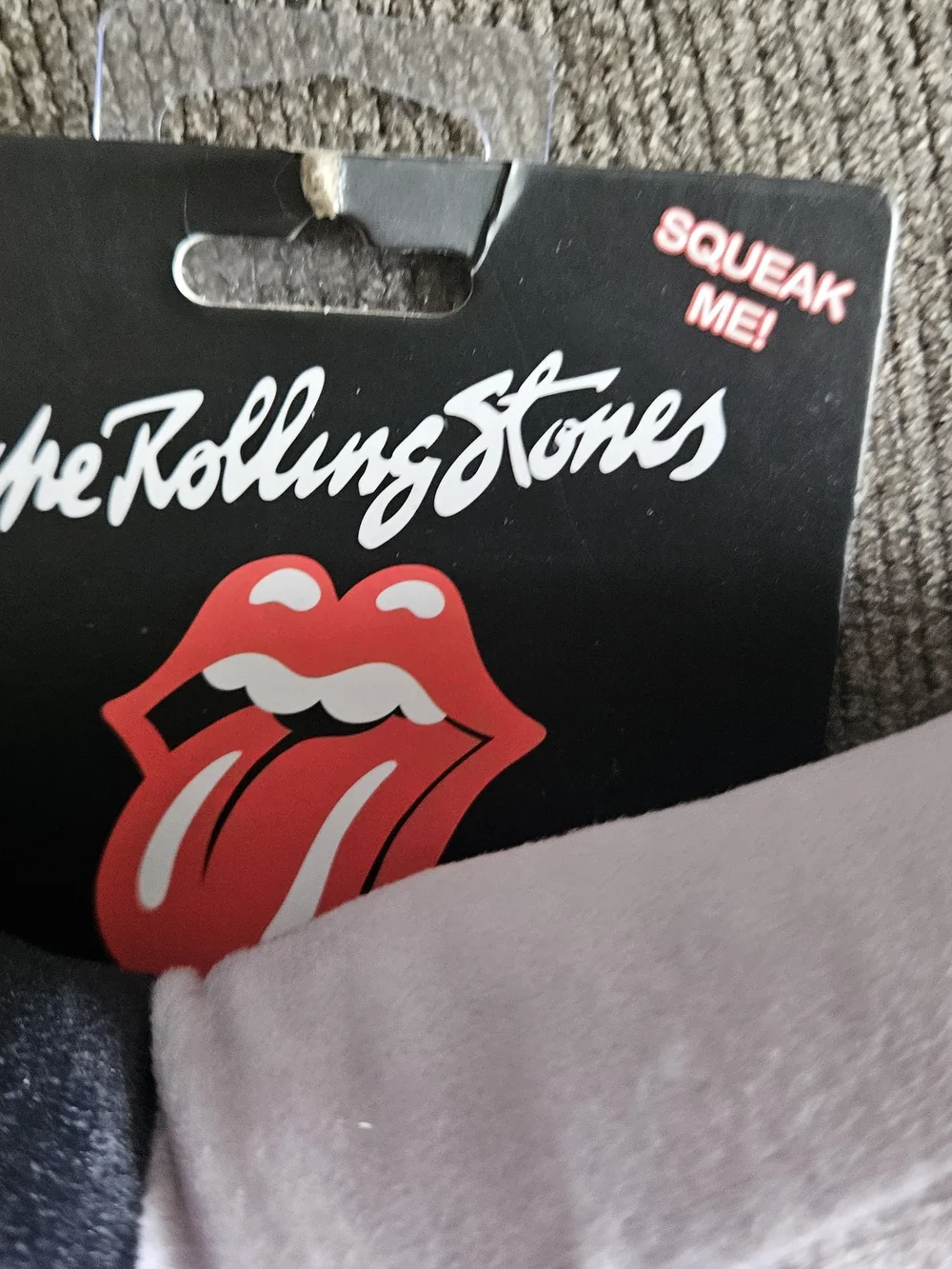 Rolling Stones Logo Icon Rock & Roll Guitar Plush Dog Toy Squeak New NWT RARE!